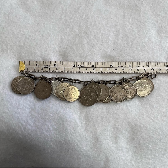 Vintage 1970s Coin Charm Bracelet - Picture 7 of 7